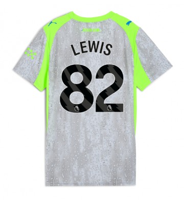 Manchester City Rico Lewis #82 Tredjetrøje Dame 2025-26 Kortærmet